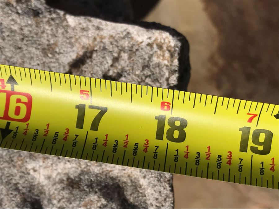 Pair Of Large Cast Cement Planters With Cement Pedestals - One Shown On Right Includes White Pot - Pot Is 18'W X 20'H - Pedestal Is 31'H [Photo 20]