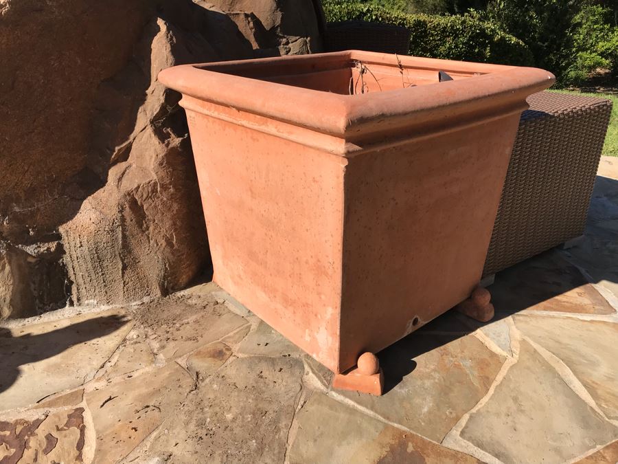 Pair Of Large Terracotta Planters Pots F.A.T.A.P. Fatto A Mano Italy 27.5'W X 26'H [Photo 7]
