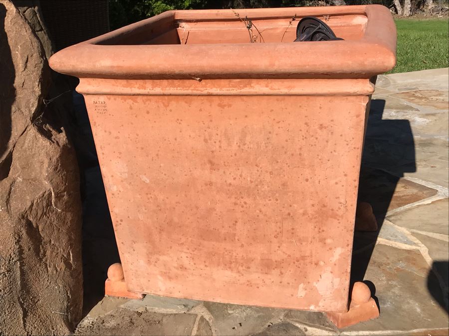 Pair Of Large Terracotta Planters Pots F.A.T.A.P. Fatto A Mano Italy 27.5'W X 26'H [Photo 6]