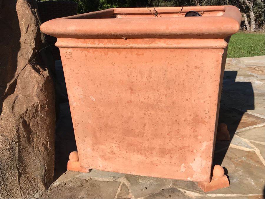Pair Of Large Terracotta Planters Pots F.A.T.A.P. Fatto A Mano Italy 27.5'W X 26'H [Photo 5]