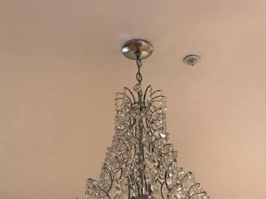 Crystal And Chrome Contemporary Chandelier [Photo 19]