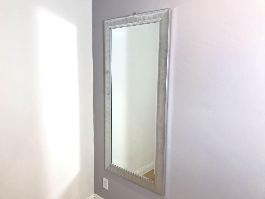 Full Length Modern Silver Tone Beveled Glass Wall Mirror 31' X 65' [Photo 8]