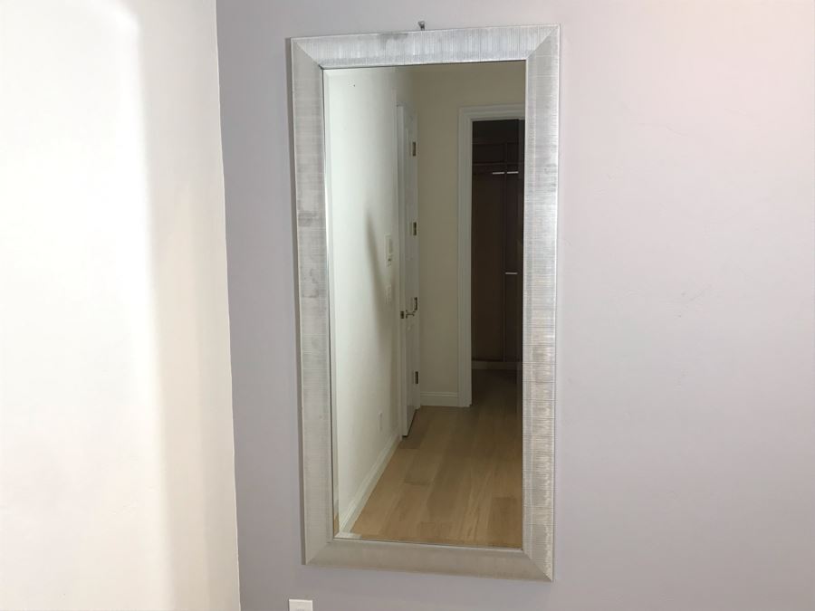 Full Length Modern Silver Tone Beveled Glass Wall Mirror 31' X 65' [Photo 3]