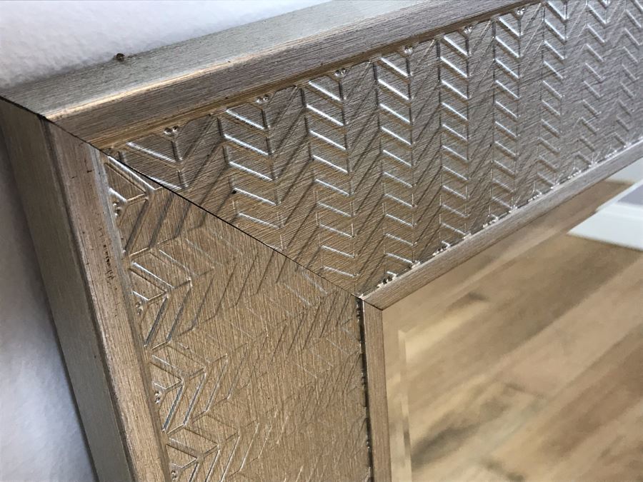 Silver Tone Beveled Glass Wall Mirror 31' X 43' [Photo 4]