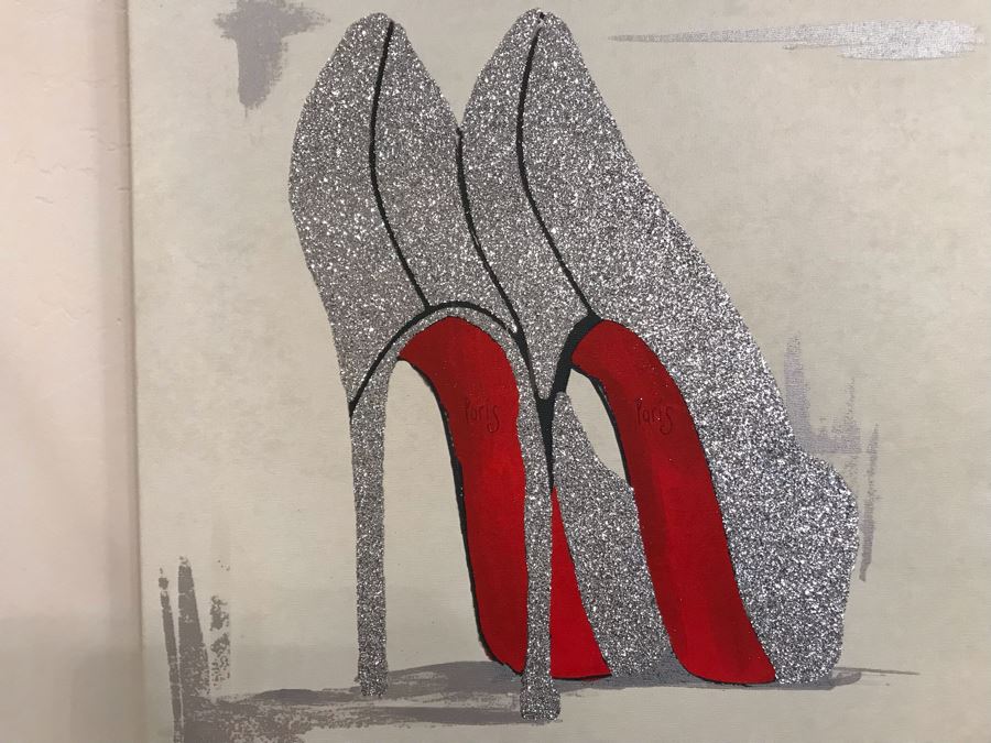 Canvas Paris High Heels Glitter Print 16' X 16' [Photo 2]