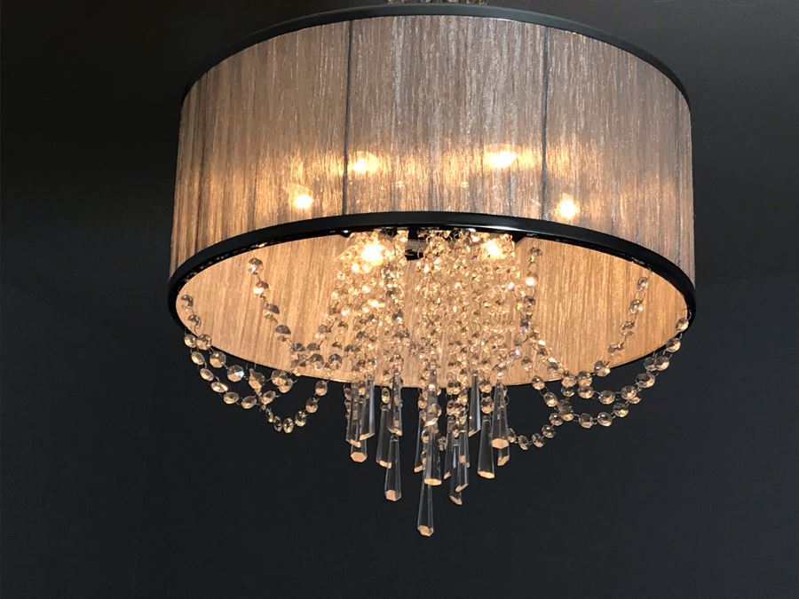 Elegant Crystal And Chrome Chandelier [Photo 10]