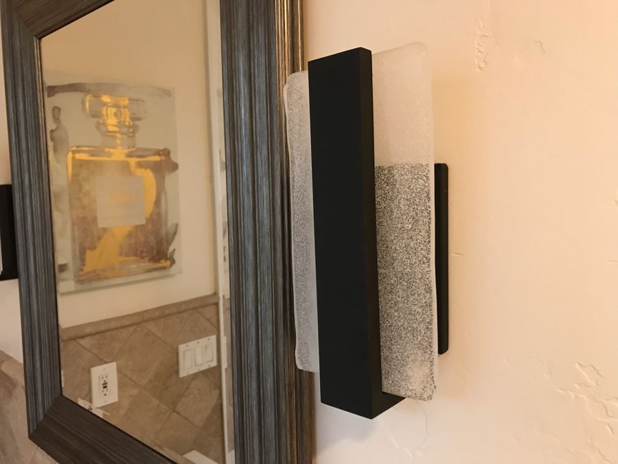 Pair Of Modern Metal Wall Sconces Light Fixtures 12' X 7' [Photo 5]