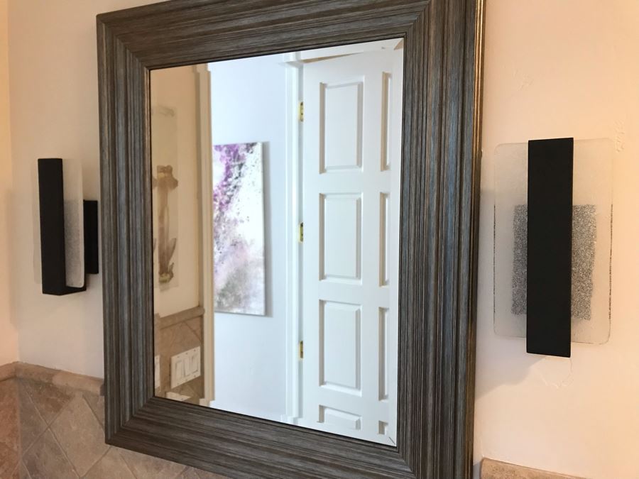 Beveled Glass Wall Mirror 37' X 32' [Photo 2]