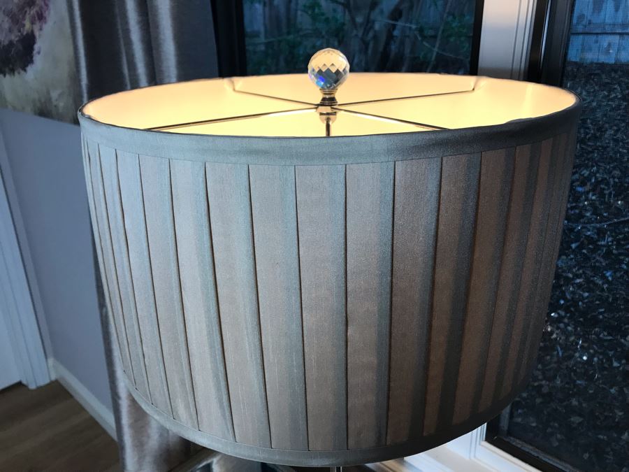 Contemporary Chrome And Crystal Table Lamp With Original Tags Retails $175 [Photo 9]
