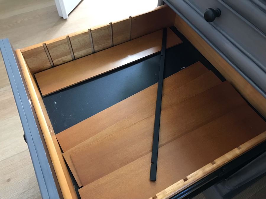 Stunning White Marble Top Grey Wooden Executive Desk With Lockable Drawers 76'W X 38.5'D X 31'H [Photo 17]