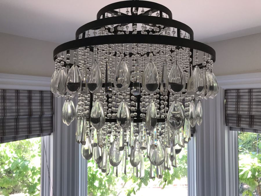 Hanging Crystal Candelier Light Fixture 24'W X 19'H [Photo 6]