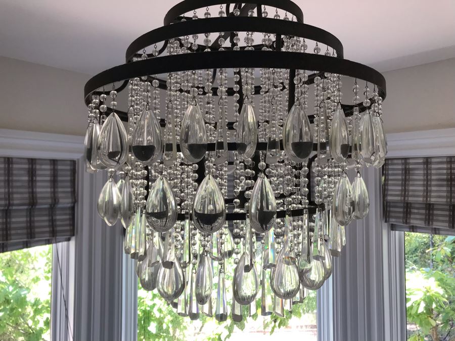 Hanging Crystal Candelier Light Fixture 24'W X 19'H [Photo 3]