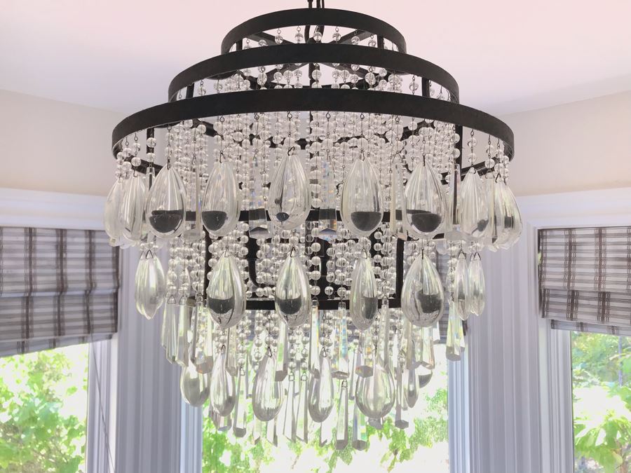 Hanging Crystal Candelier Light Fixture 24'W X 19'H [Photo 7]