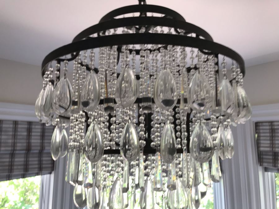 Hanging Crystal Candelier Light Fixture 24'W X 19'H [Photo 8]
