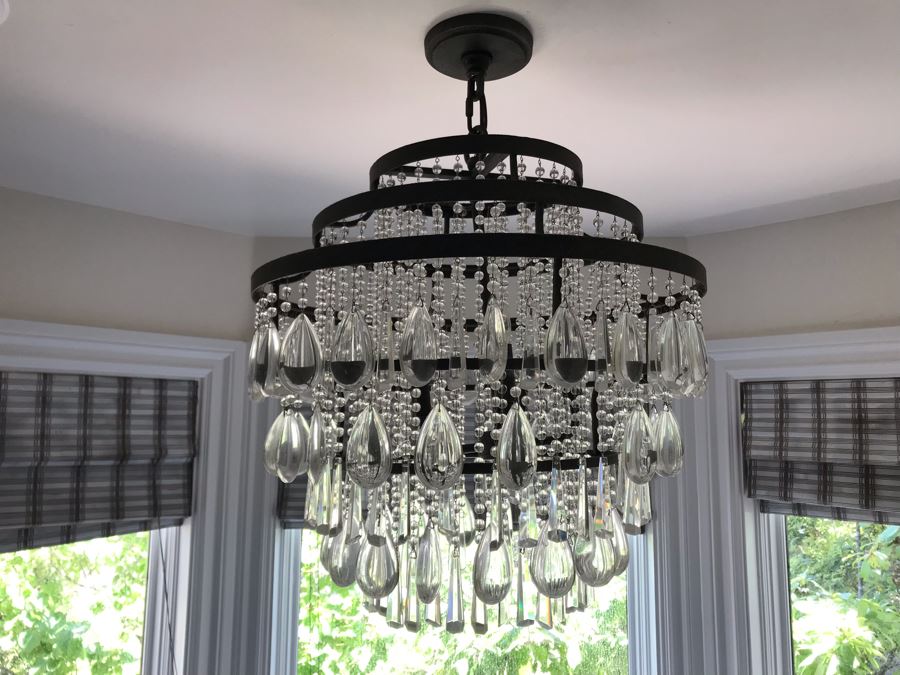 Hanging Crystal Candelier Light Fixture 24'W X 19'H [Photo 2]