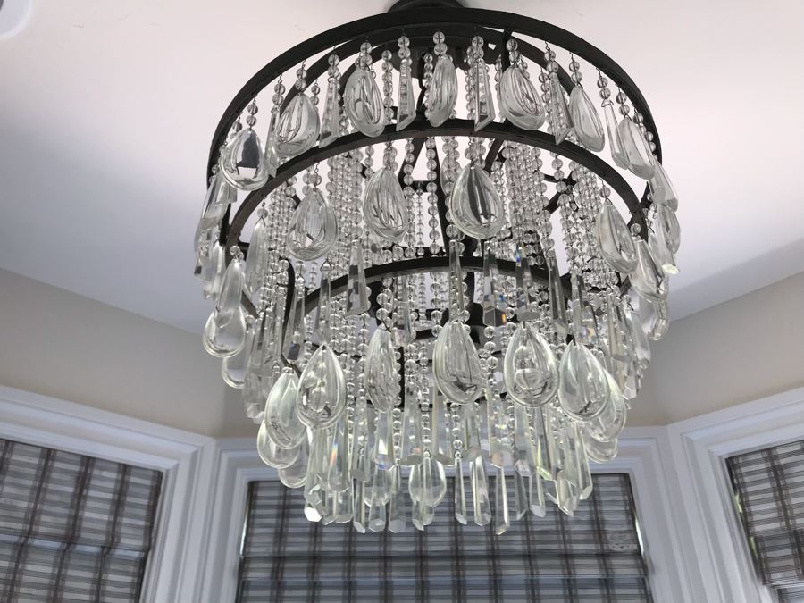 Hanging Crystal Candelier Light Fixture 24'W X 19'H [Photo 5]