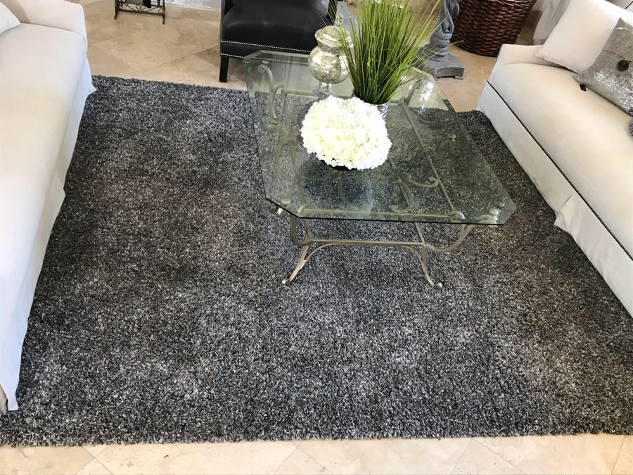 Nice Grey Tone Area Rug Shag Carpet 10' X 8' [Photo 2]