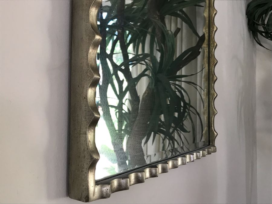 Pair Of Stunning Arched Silver Tone Beveled Glass Wall Mirrors - Does Not Include Mirror In Center 24'W X 72'H [Photo 5]