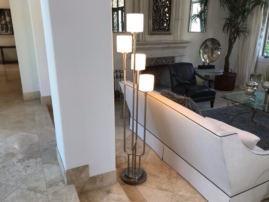 Stunning Modernist Chrome 4-Light Floor Lamp 72'H [Photo 4]