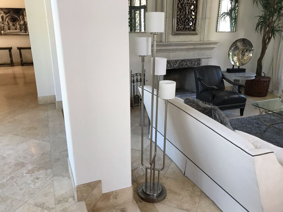 Stunning Modernist Chrome 4-Light Floor Lamp 72'H [Photo 8]