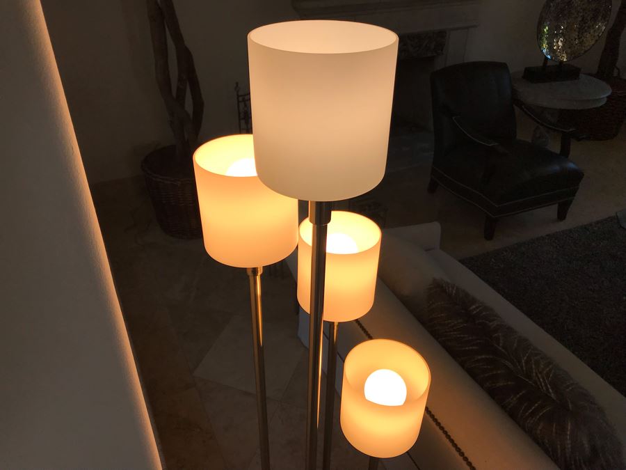 Stunning Modernist Chrome 4-Light Floor Lamp 72'H [Photo 5]