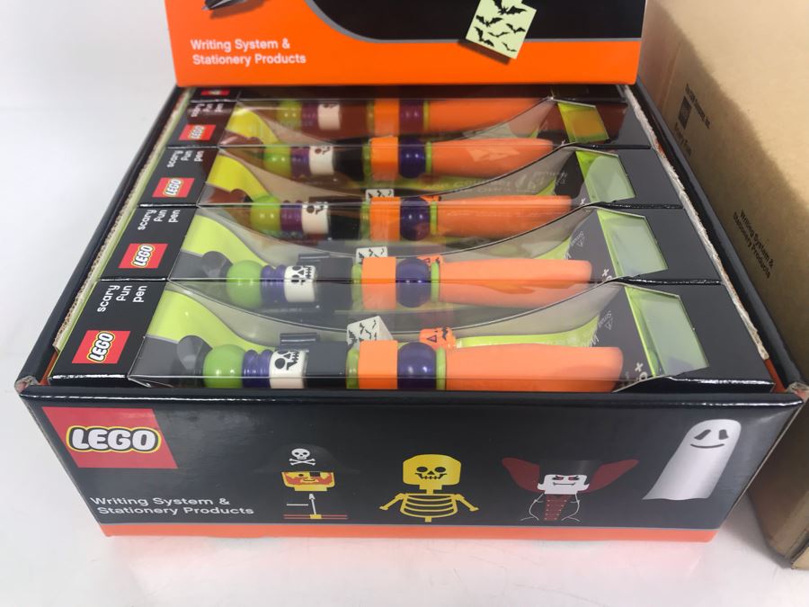 New LEGO Halloween Scary Fun Collectible Pens With Merchandiser - 12 Pens With Store Display [Photo 3]