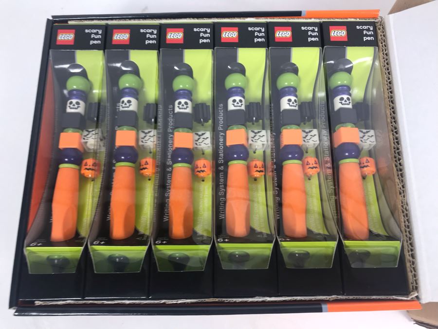 New LEGO Halloween Scary Fun Collectible Pens With Merchandiser - 12 Pens With Store Display [Photo 6]