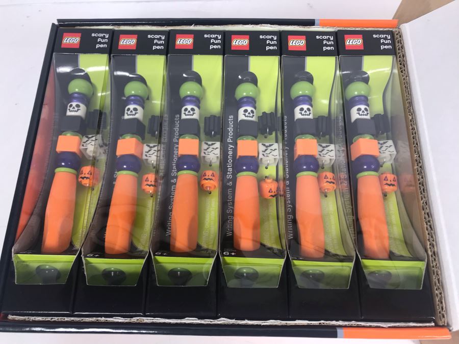 New LEGO Halloween Scary Fun Collectible Pens With Merchandiser - 12 Pens With Store Display [Photo 7]