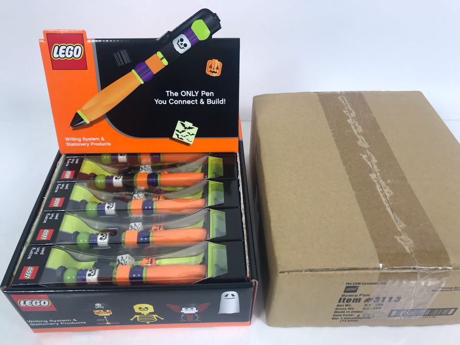 New LEGO Halloween Scary Fun Collectible Pens With Merchandiser - 12 Pens With Store Display [Photo 3]