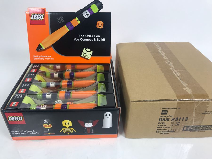 New LEGO Halloween Scary Fun Collectible Pens With Merchandiser - 12 Pens With Store Display [Photo 2]