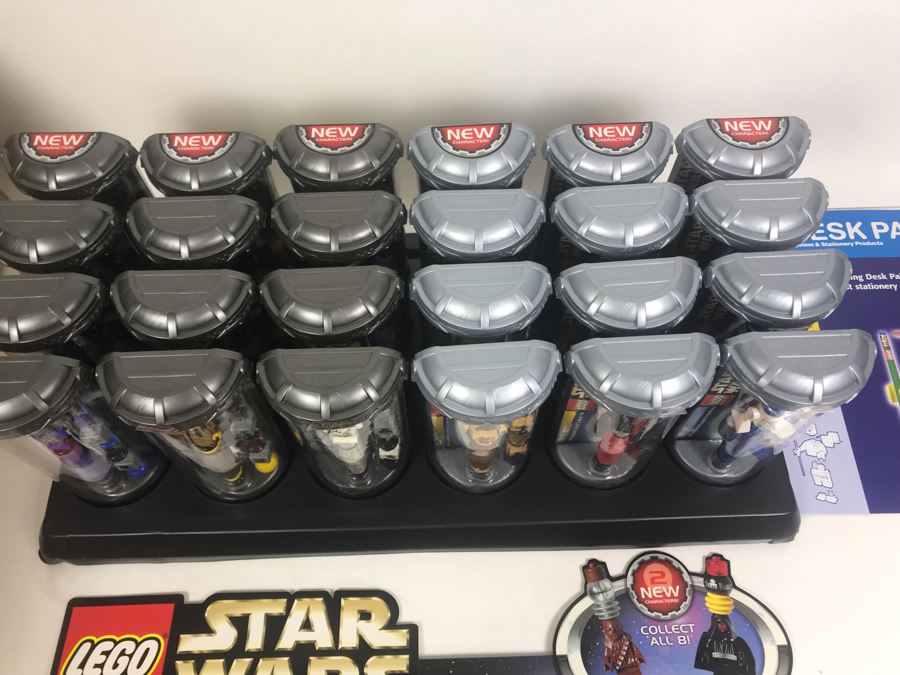 New LEGO Star Wars Pens Store Merchandiser - 24 Pens Total With Store ...