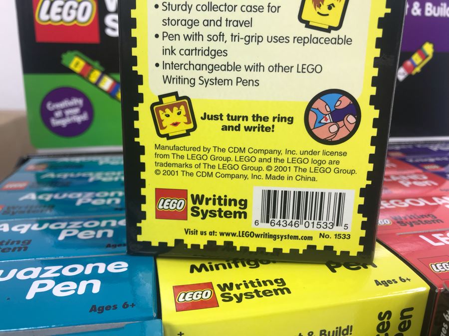 New LEGO LEGOLAND Collectible Pens With Merchandiser - 24 Pens With Store Display [Photo 15]