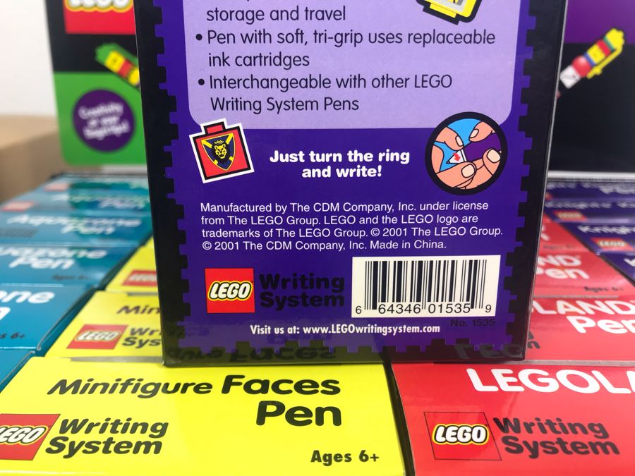 New LEGO LEGOLAND Collectible Pens With Merchandiser - 24 Pens With Store Display [Photo 25]