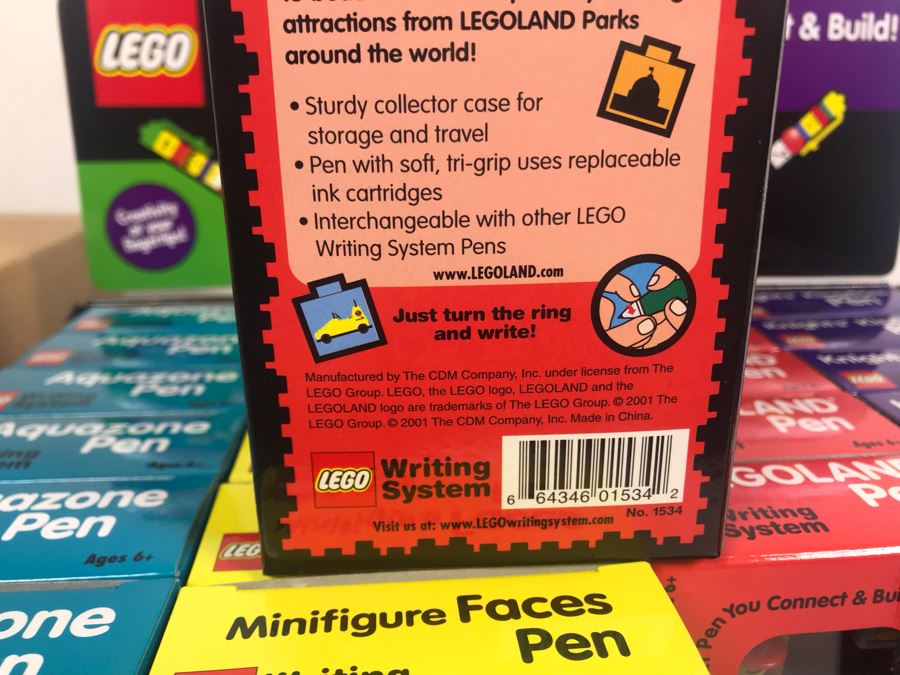 New LEGO LEGOLAND Collectible Pens With Merchandiser - 24 Pens With Store Display [Photo 20]