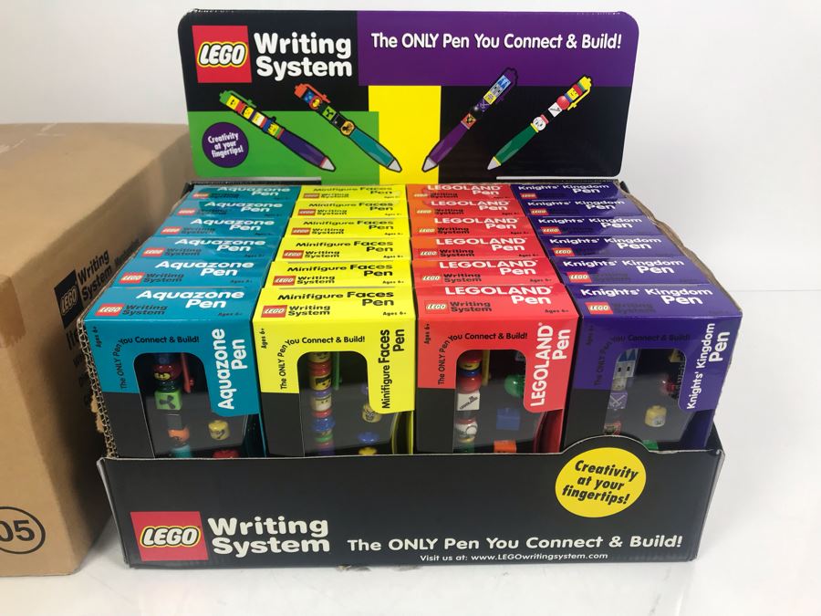 New LEGO LEGOLAND Collectible Pens With Merchandiser - 24 Pens With Store Display [Photo 3]