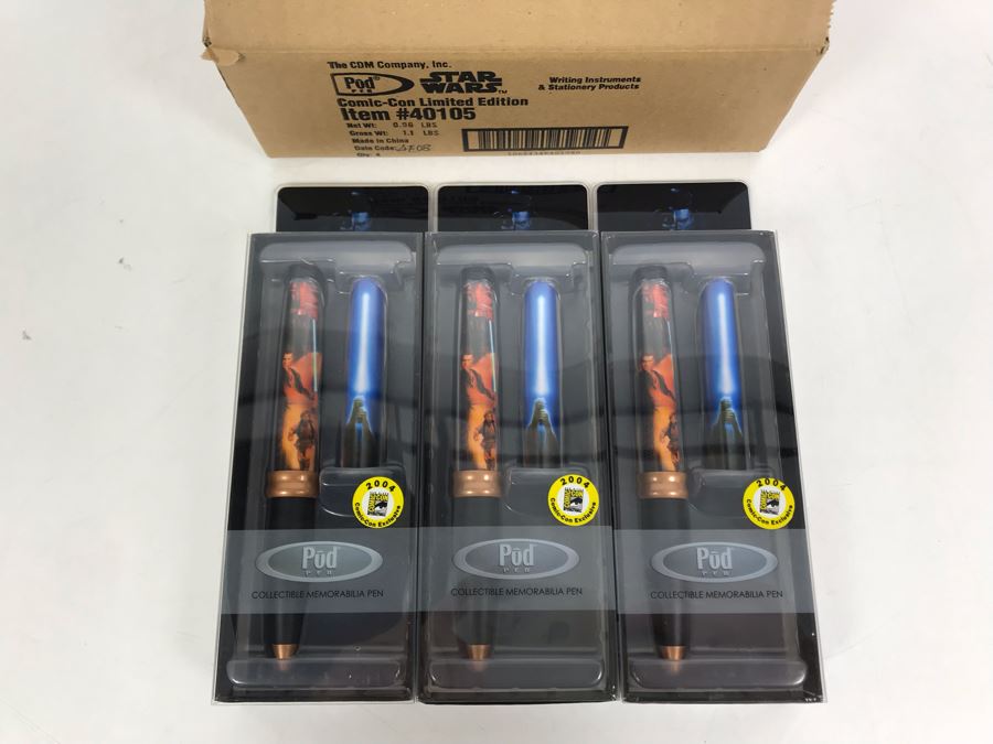 New Star Wars 2004 Comic-Con Limited Edition Collectible Pod Pens - 3 Pens [Photo 1]