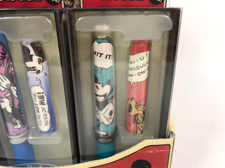 New Walt Disney's Mickey Mouse Collectible POD Pens Limited Edition Individually Numbered With Merchandiser Store Display - 12 Pens Total With Store Display [Photo 7]