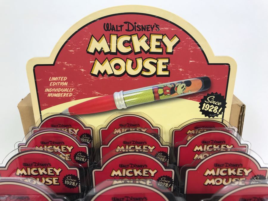 New Walt Disney's Mickey Mouse Collectible POD Pens Limited Edition Individually Numbered With Merchandiser Store Display - 12 Pens Total With Store Display [Photo 4]
