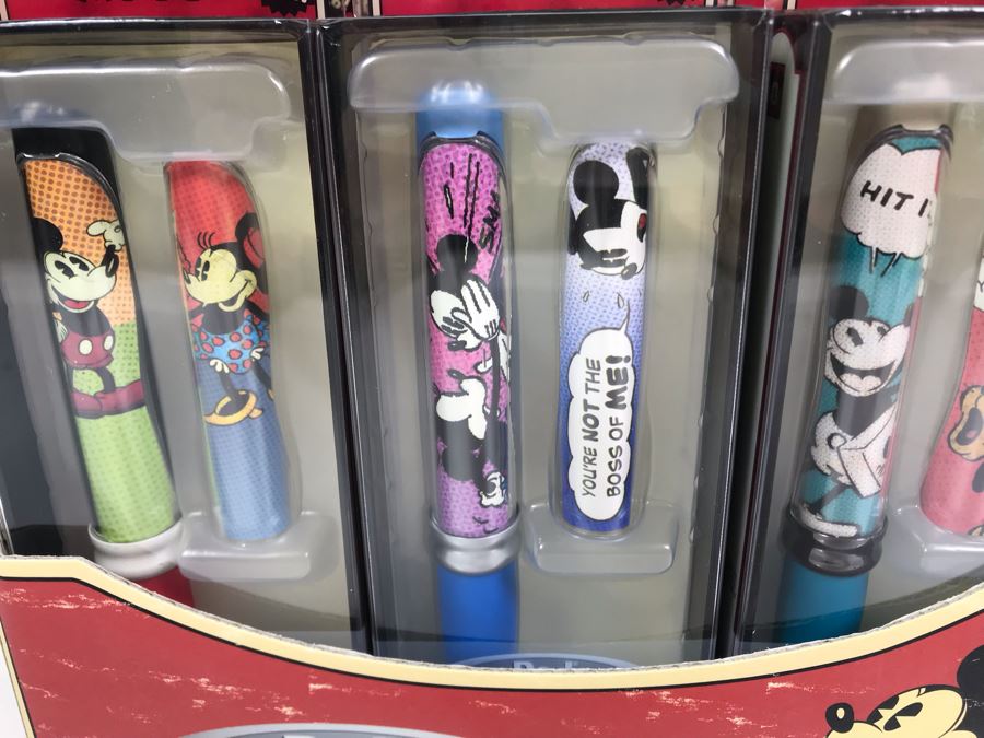 New Walt Disney's Mickey Mouse Collectible POD Pens Limited Edition Individually Numbered With Merchandiser Store Display - 12 Pens Total With Store Display [Photo 8]