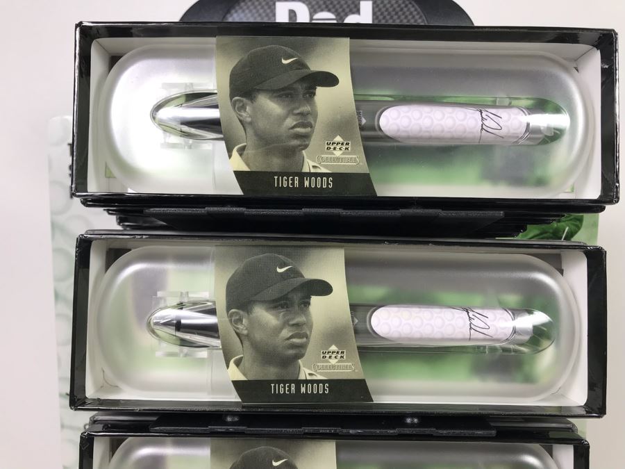 New Tiger Woods Upper Deck Collectibles POD Pens Individually Numbered With Merchandiser Store Display - 24 Pens Total With Store Display [Photo 14]
