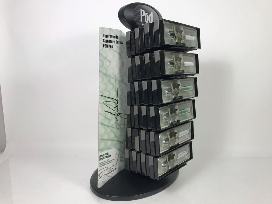 New Tiger Woods Upper Deck Collectibles POD Pens Individually Numbered With Merchandiser Store Display - 24 Pens Total With Store Display [Photo 16]