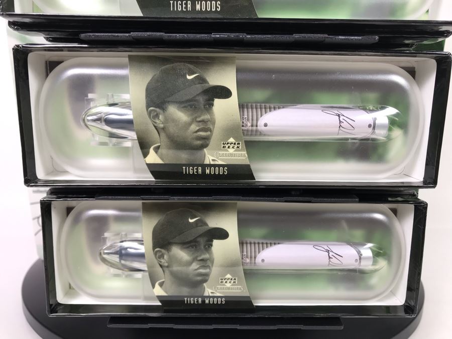 New Tiger Woods Upper Deck Collectibles POD Pens Individually Numbered With Merchandiser Store Display - 24 Pens Total With Store Display [Photo 12]
