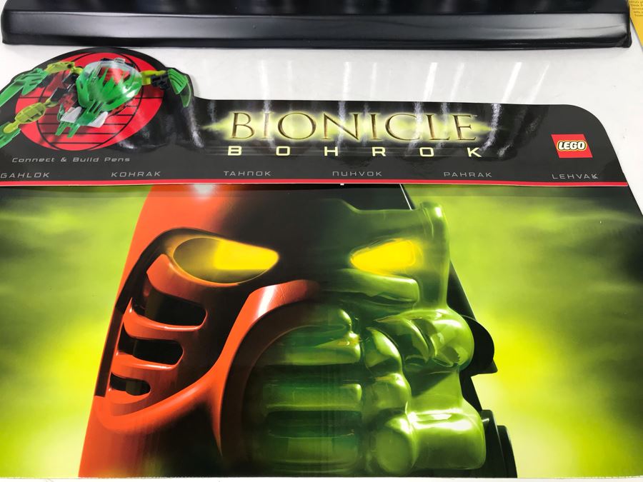 New LEGO Bionicle Bohrok Collectible Pens With Merchandiser - 24 Pens With Store Display [Photo 4]