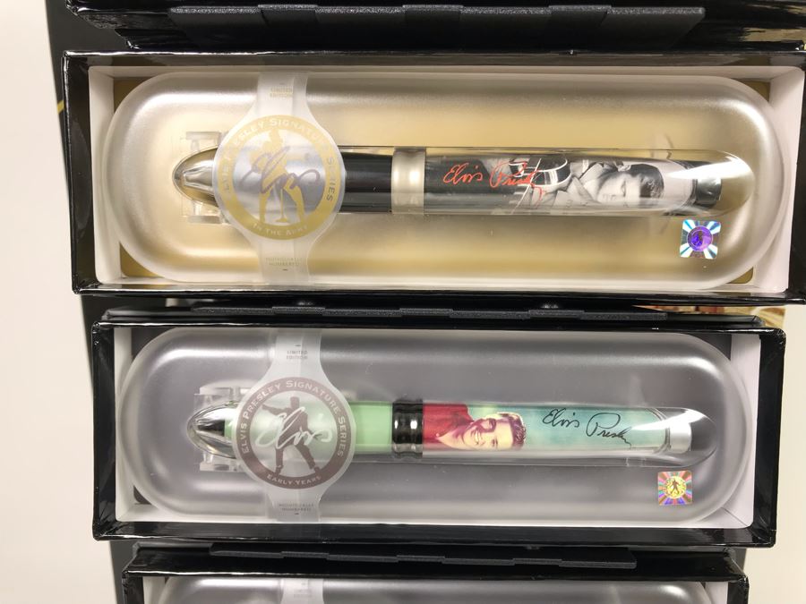 New Elvis Presley Collectible POD Pens Individually Numbered With Merchandiser Store Display - 24 Pens Total With Store Display [Photo 13]