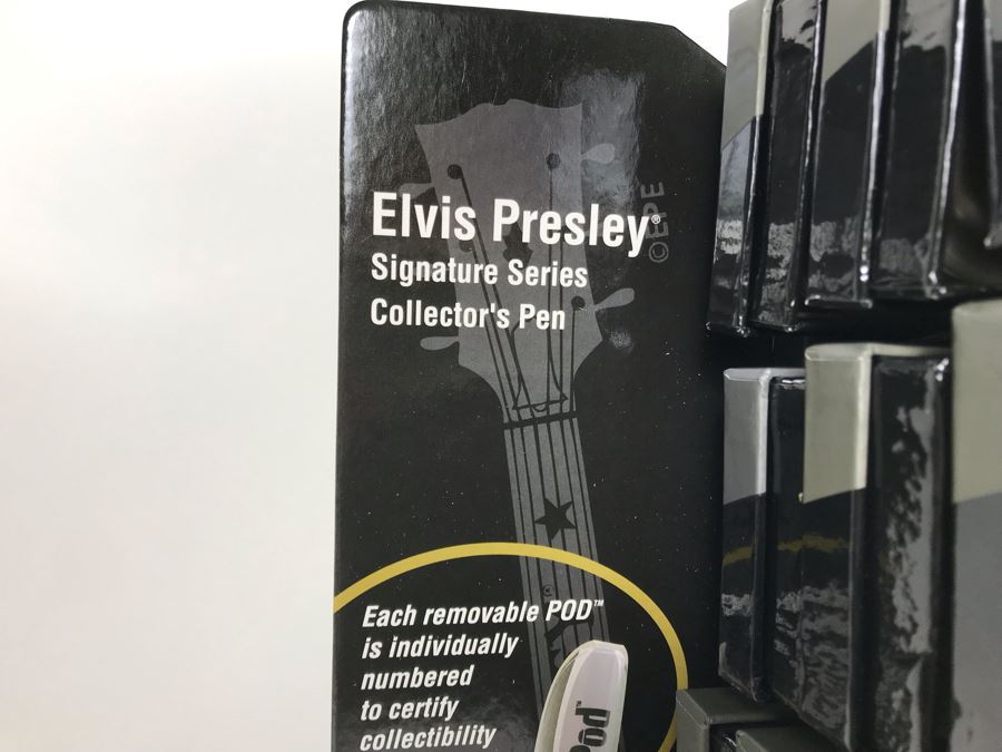 New Elvis Presley Collectible POD Pens Individually Numbered With Merchandiser Store Display - 24 Pens Total With Store Display [Photo 9]