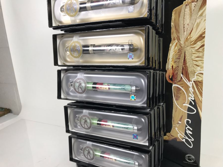 New Elvis Presley Collectible POD Pens Individually Numbered With Merchandiser Store Display - 24 Pens Total With Store Display [Photo 7]