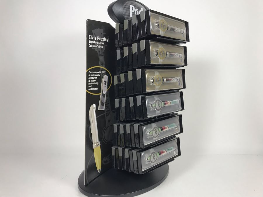 New Elvis Presley Collectible POD Pens Individually Numbered With Merchandiser Store Display - 24 Pens Total With Store Display [Photo 19]
