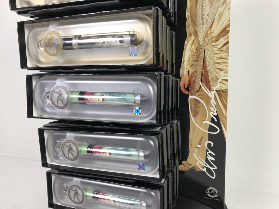 New Elvis Presley Collectible POD Pens Individually Numbered With Merchandiser Store Display - 24 Pens Total With Store Display [Photo 8]