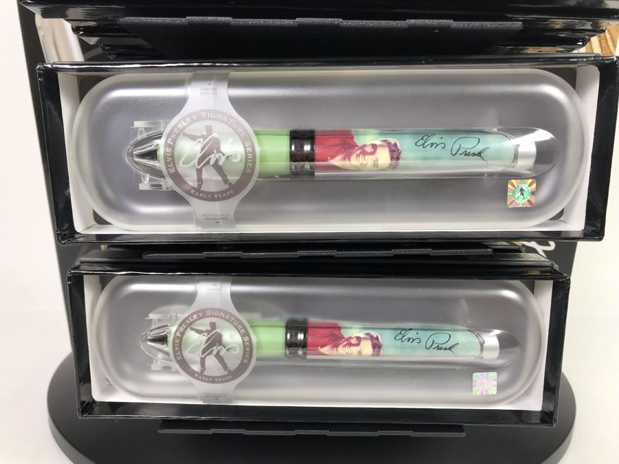 New Elvis Presley Collectible POD Pens Individually Numbered With Merchandiser Store Display - 24 Pens Total With Store Display [Photo 12]