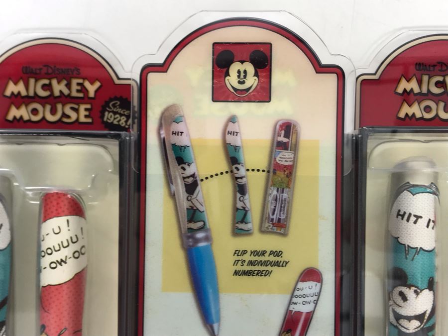 New Walt Disney's Mickey Mouse Collectible POD Pens Limited Edition Individually Numbered - 4 Pens [Photo 8]